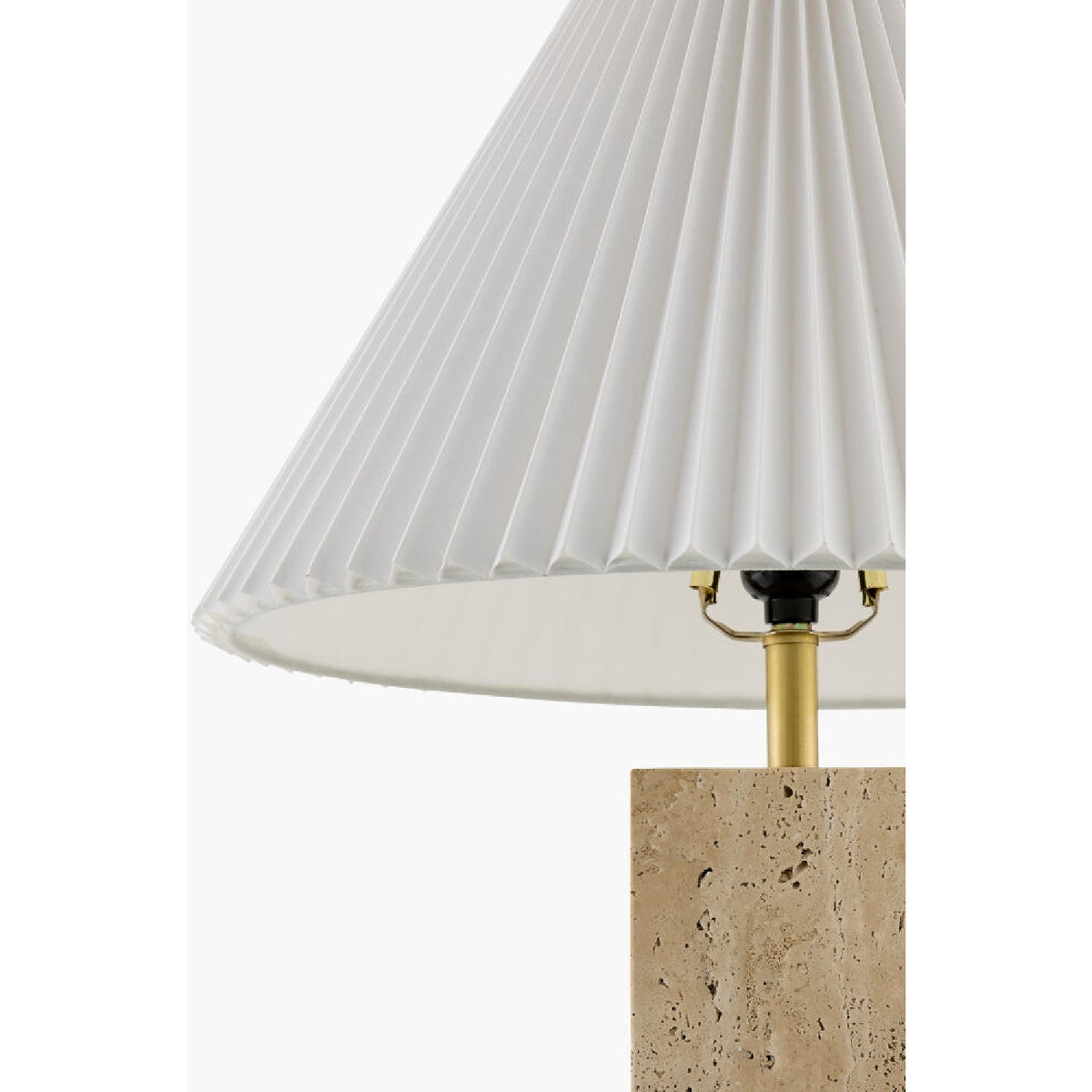 Modern European furniture - Square Travertine Empire Table Lamp - www.oroa.com