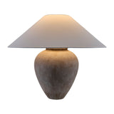 Modern European furniture - Glazed Brown Ceramic Table Lamp - www.oroa.com