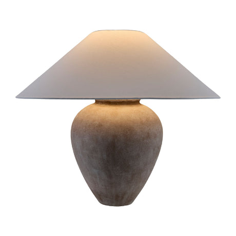 Modern European furniture - Glazed Brown Ceramic Table Lamp - www.oroa.com