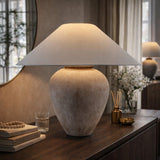 Modern European furniture - Glazed Brown Ceramic Table Lamp - www.oroa.com