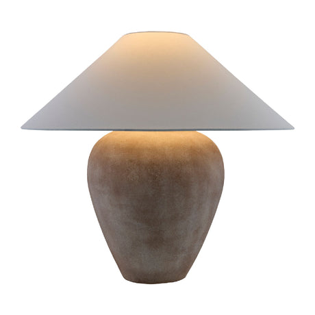 Modern European furniture - Glazed Brown Ceramic Table Lamp - www.oroa.com