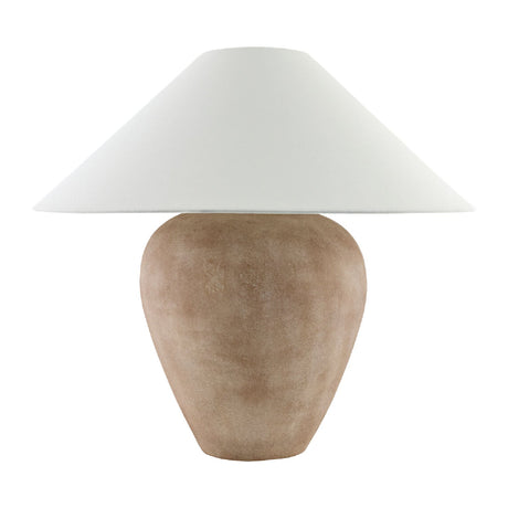 Modern European furniture - Glazed Brown Ceramic Table Lamp - www.oroa.com