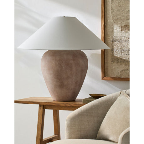 Modern European furniture - Glazed Brown Ceramic Table Lamp - www.oroa.com