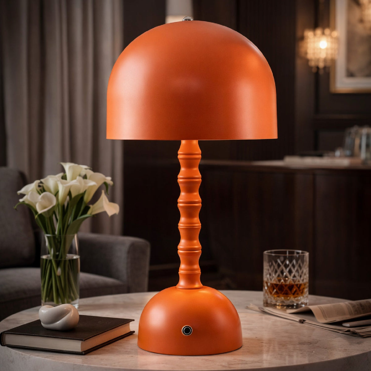 Modern European furniture - Painted Iron Dome Table Lamp - www.oroa.com
