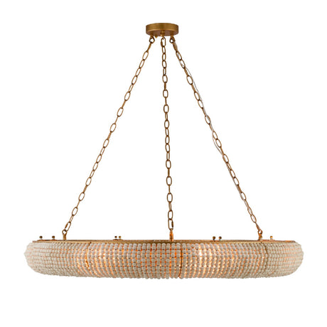 Modern European furniture - Cream Wood Beads 8-Light Chandelier - www.oroa.com