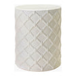 Modern European furniture - Lattice Patterned Ceramic Garden Stool - www.oroa.com