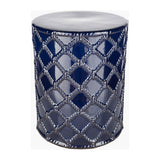 Modern European furniture - Lattice Patterned Ceramic Garden Stool - www.oroa.com