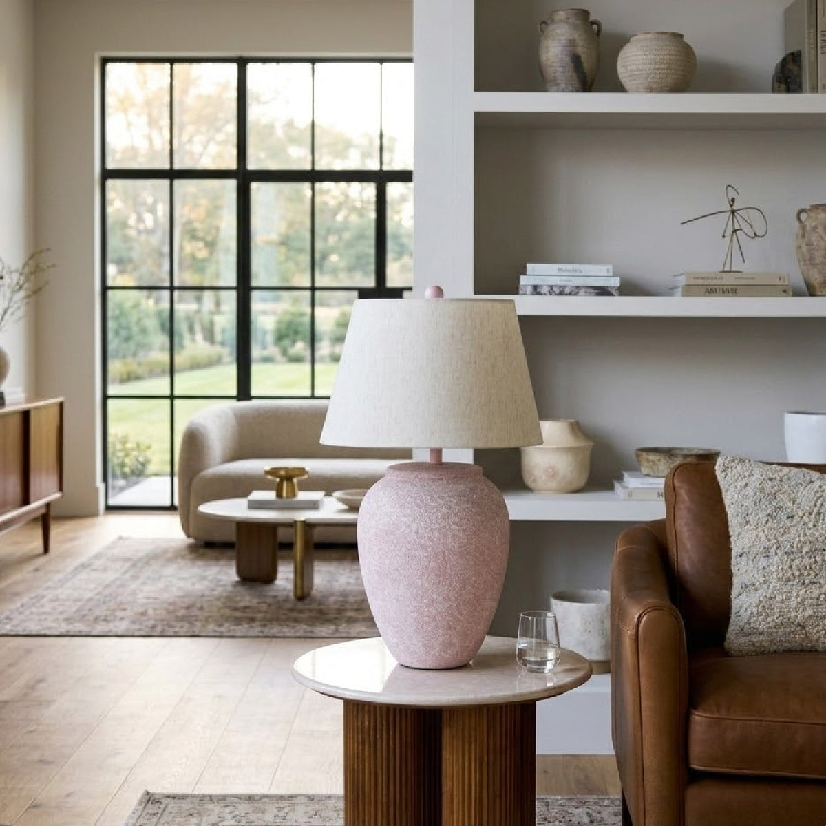 Modern European furniture - Distressed White Paper Table Lamp - www.oroa.com