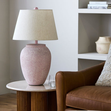 Modern European furniture - Distressed White Paper Table Lamp - www.oroa.com