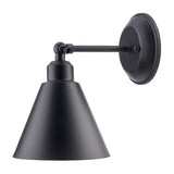 Modern European furniture - Black Conical Metal Wall Lamp - www.oroa.com