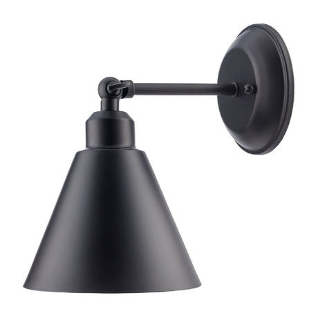 Modern European furniture - Black Conical Metal Wall Lamp - www.oroa.com