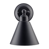 Modern European furniture - Black Conical Metal Wall Lamp - www.oroa.com