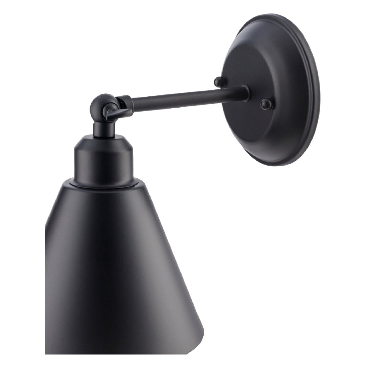Modern European furniture - Black Conical Metal Wall Lamp - www.oroa.com