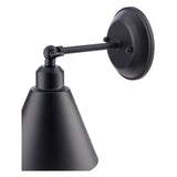 Modern European furniture - Black Conical Metal Wall Lamp - www.oroa.com