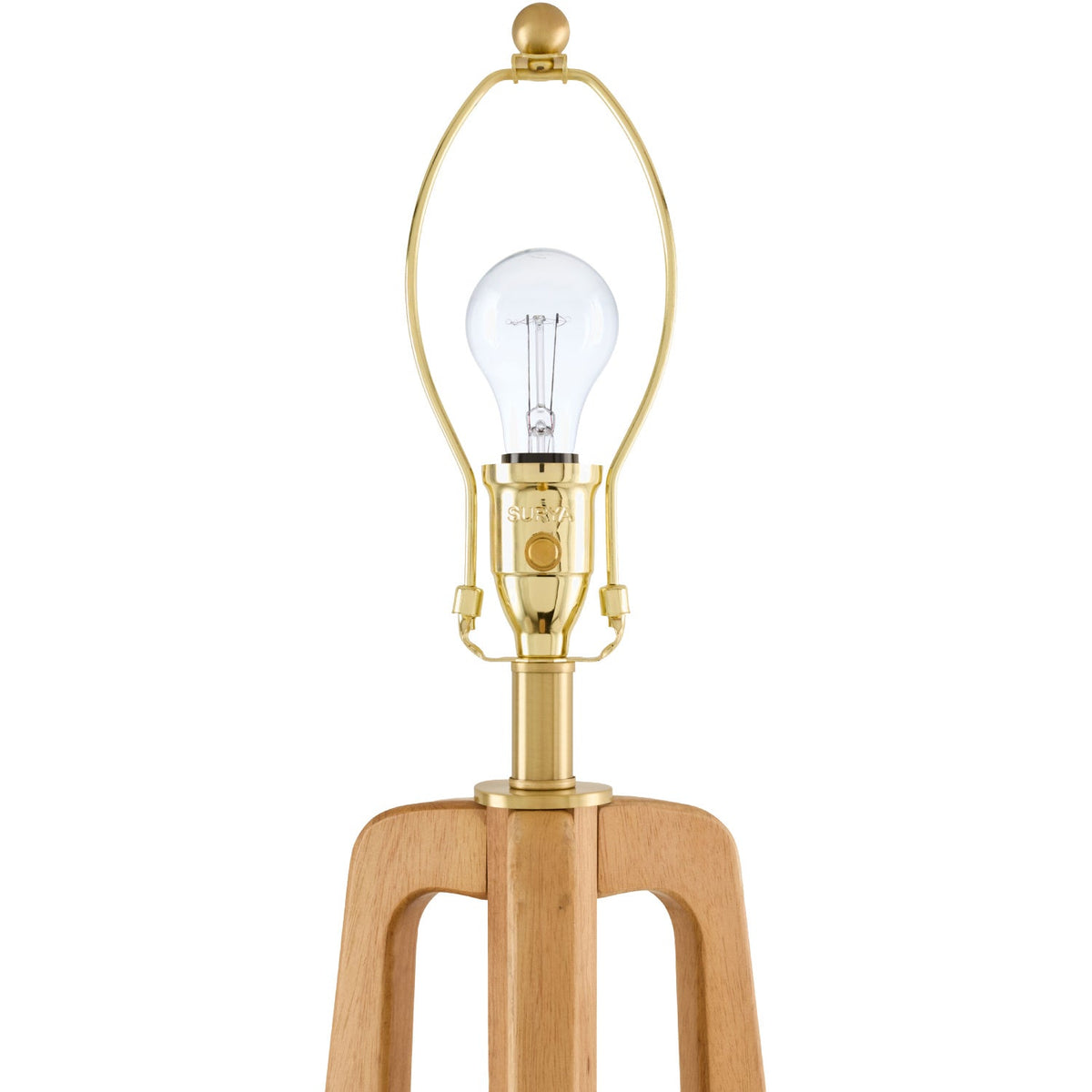 Modern European furniture - Brown Rubberwood Floor Lamp - www.oroa.com