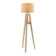 Modern European furniture - Brown Rubberwood Floor Lamp - www.oroa.com
