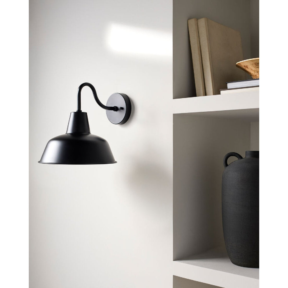 Modern European furniture - Outdoor Black Iron Wall Lamp - www.oroa.com