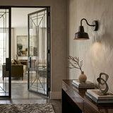 Modern European furniture - Outdoor Black Iron Wall Lamp - www.oroa.com