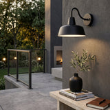 Modern European furniture - Outdoor Black Iron Wall Lamp - www.oroa.com