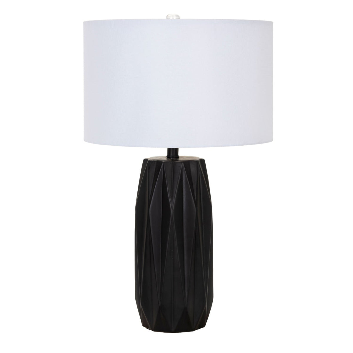 Modern European furniture - Black Ceramic Faceted Table Lamp - www.oroa.com