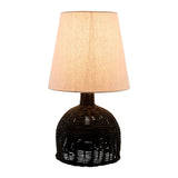Modern European furniture - Brown Rattan Base Table Lamp - www.oroa.com