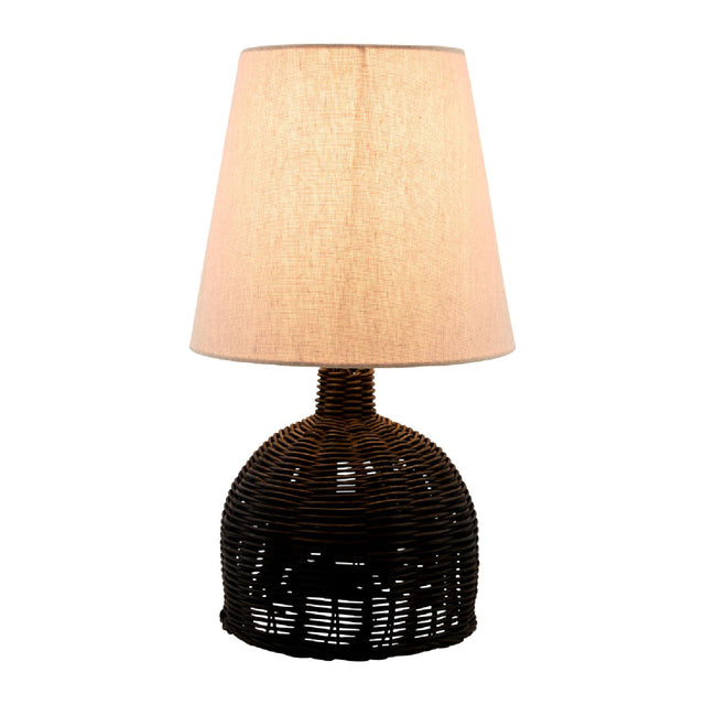 Modern European furniture - Brown Rattan Base Table Lamp - www.oroa.com