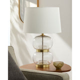 Modern European furniture - Textured Clear Glass Table Lamp - www.oroa.com