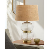 Modern European furniture - Textured Clear Glass Table Lamp - www.oroa.com