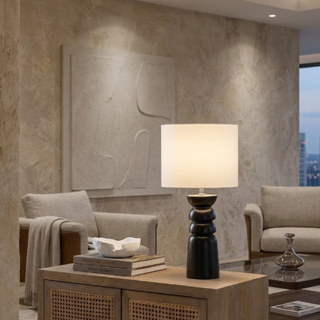 Modern European furniture - Black Ceramic Table Lamp - www.oroa.com