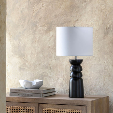 Modern European furniture - Black Ceramic Table Lamp - www.oroa.com