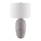 Modern European furniture - Linen Painted Cement Table Lamp - www.oroa.com
