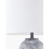 Modern European furniture - Linen Painted Cement Table Lamp - www.oroa.com