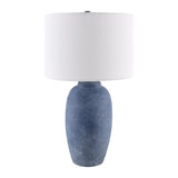 Modern European furniture - Linen Painted Cement Table Lamp - www.oroa.com