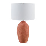 Modern European furniture - Linen Painted Cement Table Lamp - www.oroa.com