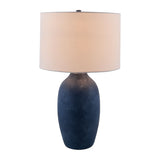 Modern European furniture - Linen Painted Cement Table Lamp - www.oroa.com
