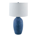 Modern European furniture - Linen Painted Cement Table Lamp - www.oroa.com