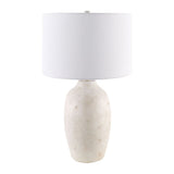 Modern European furniture - Linen Painted Cement Table Lamp - www.oroa.com