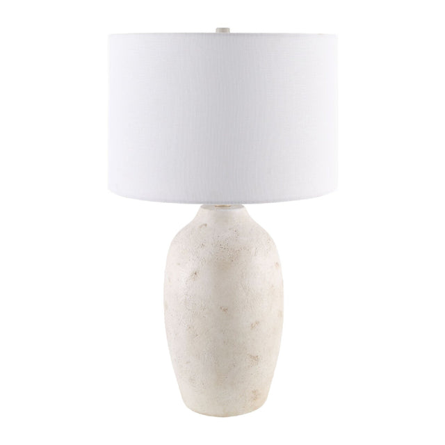 Modern European furniture - Linen Painted Cement Table Lamp - www.oroa.com