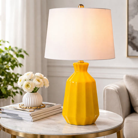 Modern European furniture - Neon Glazed Ceramic Table Lamp - www.oroa.com