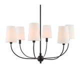 Modern European furniture - 6-Light White Linen Chandelier - www.oroa.com