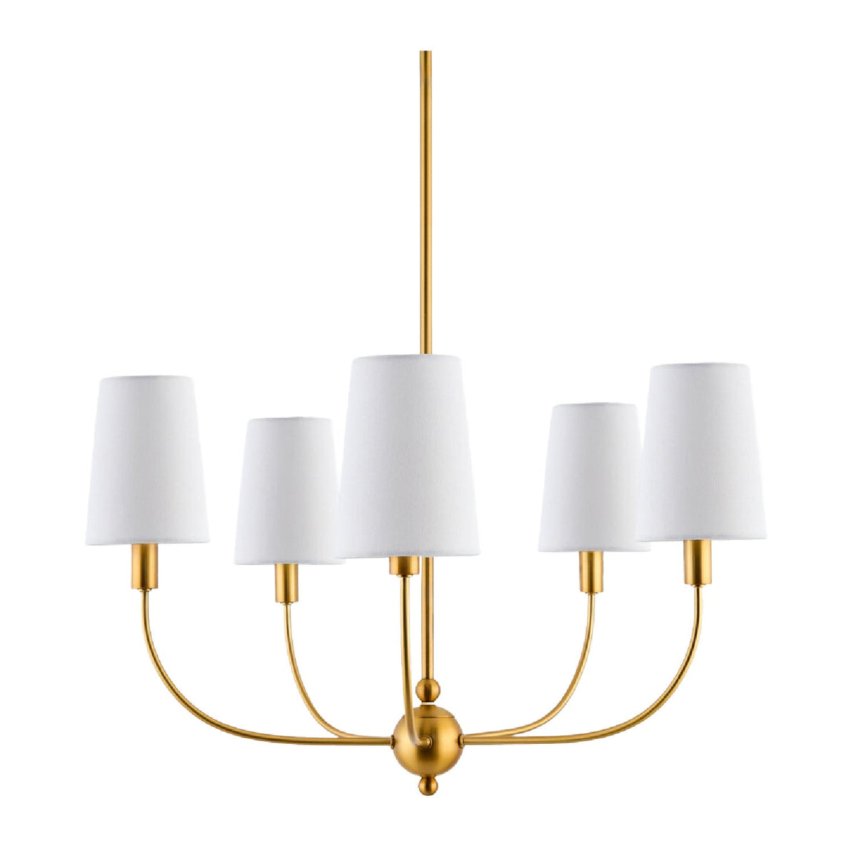 Modern European furniture - 6-Light White Linen Chandelier - www.oroa.com