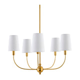 Modern European furniture - 6-Light White Linen Chandelier - www.oroa.com