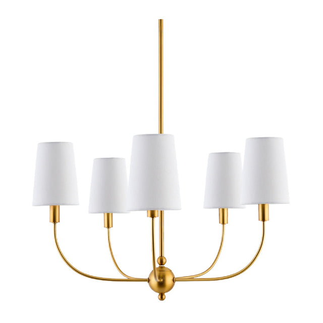 Modern European furniture - 6-Light White Linen Chandelier - www.oroa.com