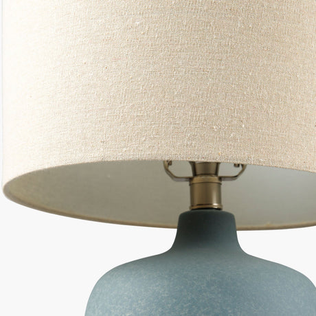 Modern European furniture - Beige Linen Ceramic Table Lamp - www.oroa.com