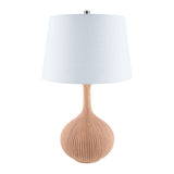 Modern European furniture - Natural Ceramic Accent Table Lamp - www.oroa.com