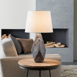 Modern European furniture - Marbled Black Ceramic Table Lamp - www.oroa.com