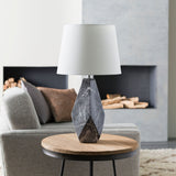 Modern European furniture - Marbled Black Ceramic Table Lamp - www.oroa.com