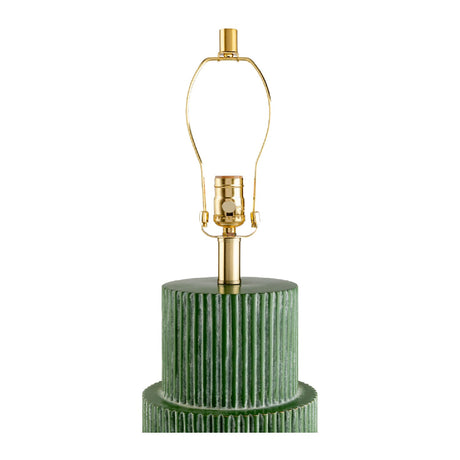 Modern European furniture - Ridged Green Accent Table Lamp - www.oroa.com