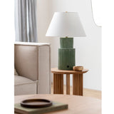 Modern European furniture - Ridged Green Accent Table Lamp - www.oroa.com