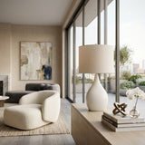 Modern European furniture - Cream Ceramic Table Lamp - www.oroa.com